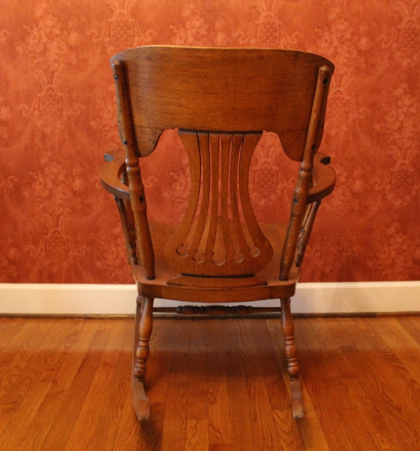 Antique Tiger Oak Rocking Chair