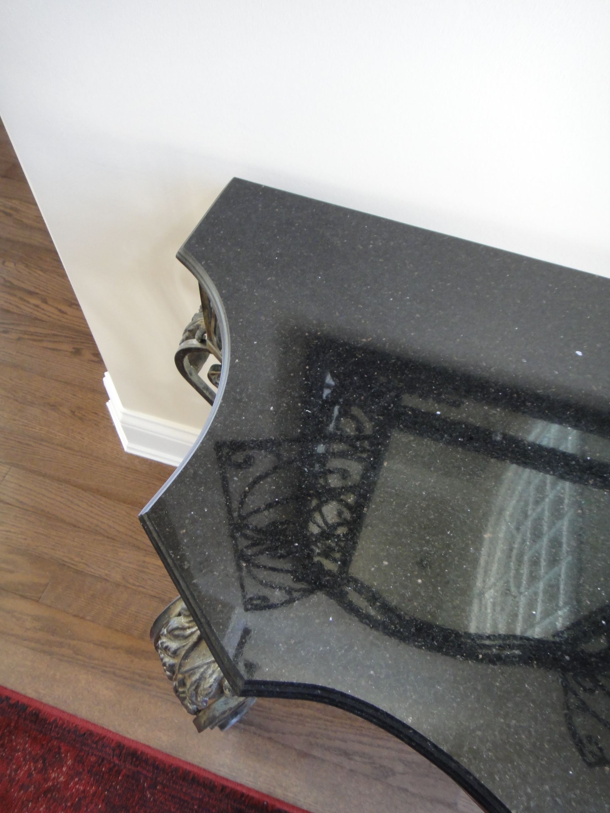 Gorgeous Wrought Iron Foyer Mirror and Console Table