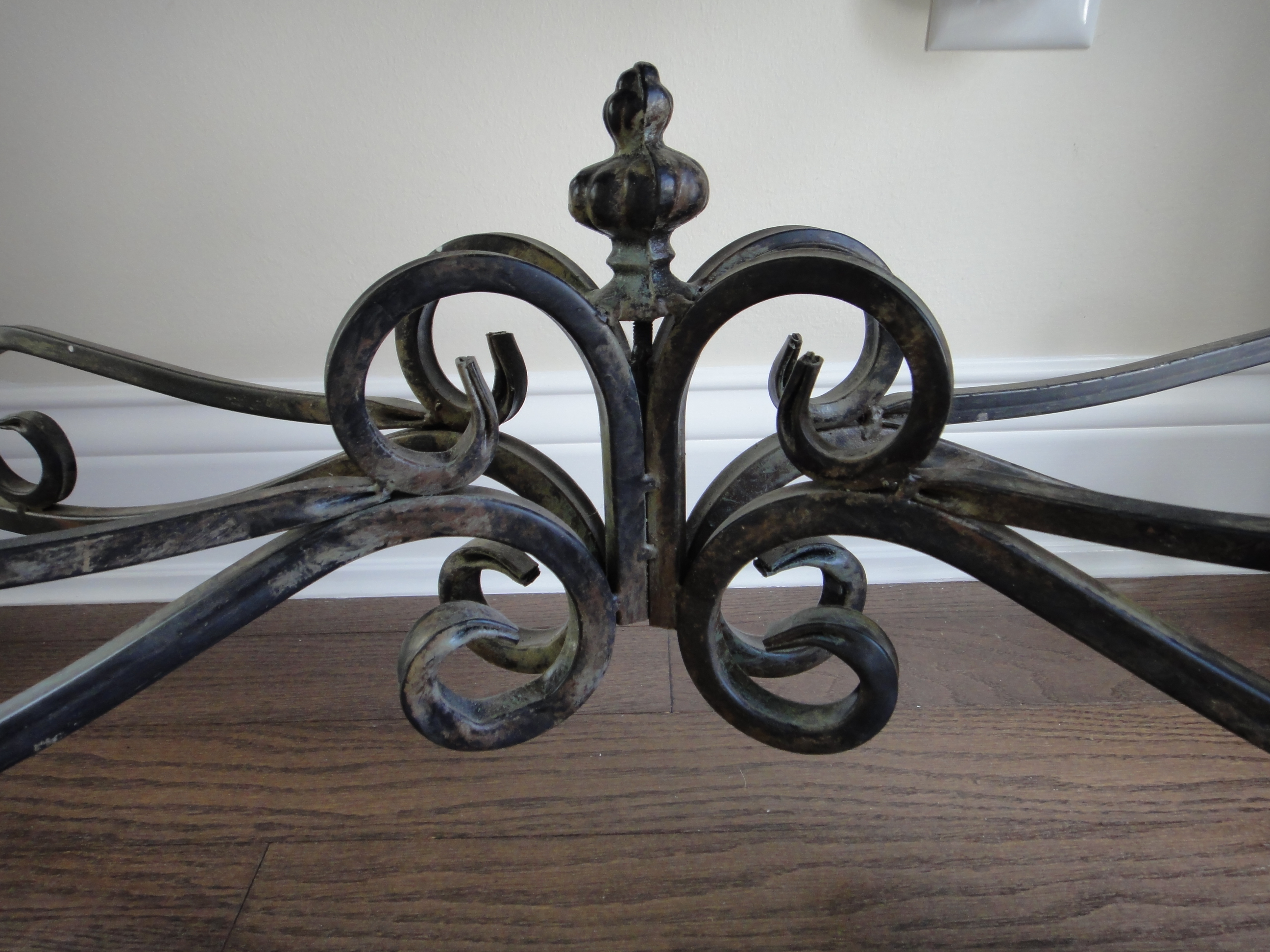 Gorgeous Wrought Iron Foyer Mirror and Console Table