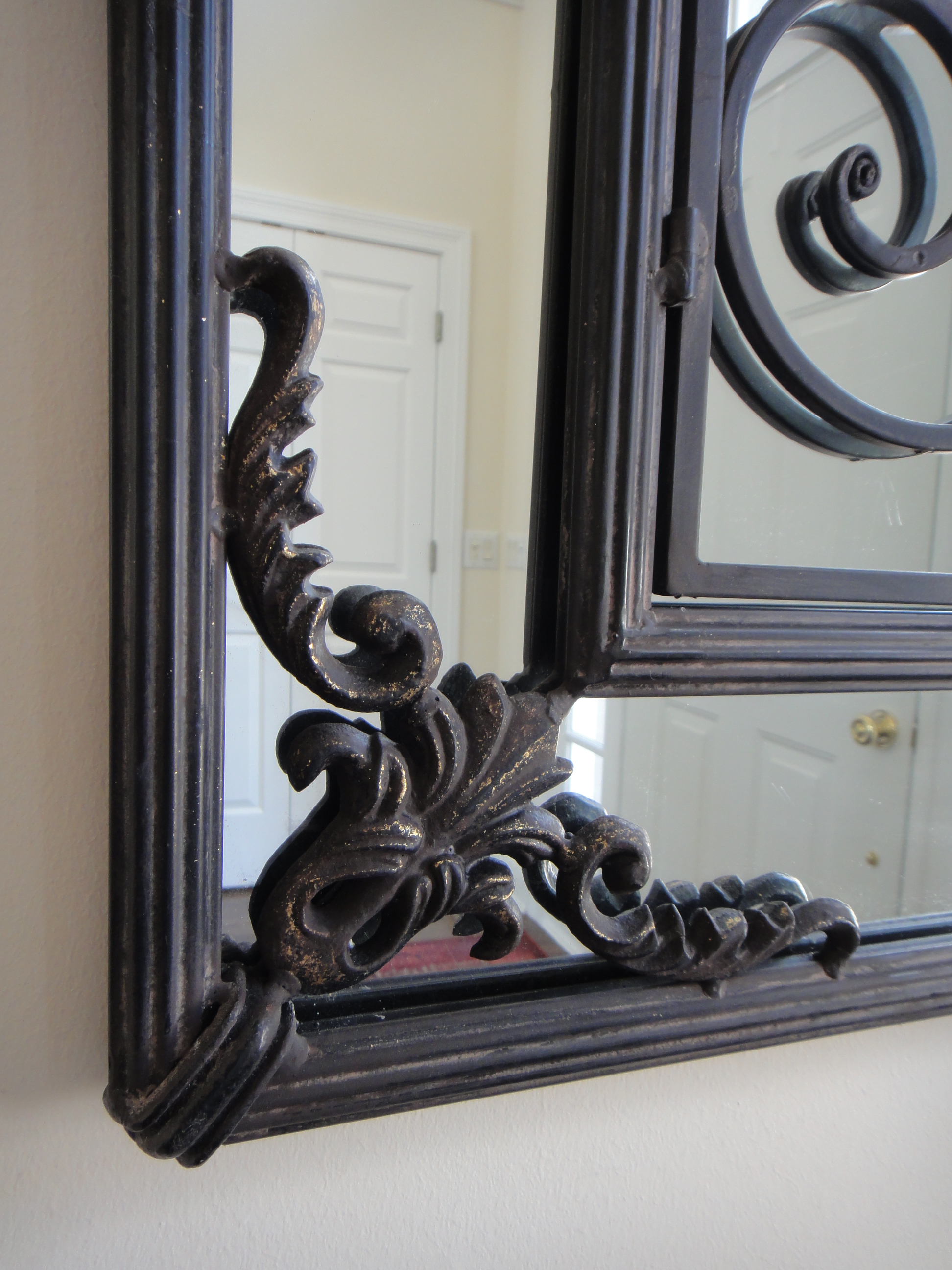 Gorgeous Wrought Iron Foyer Mirror and Console Table