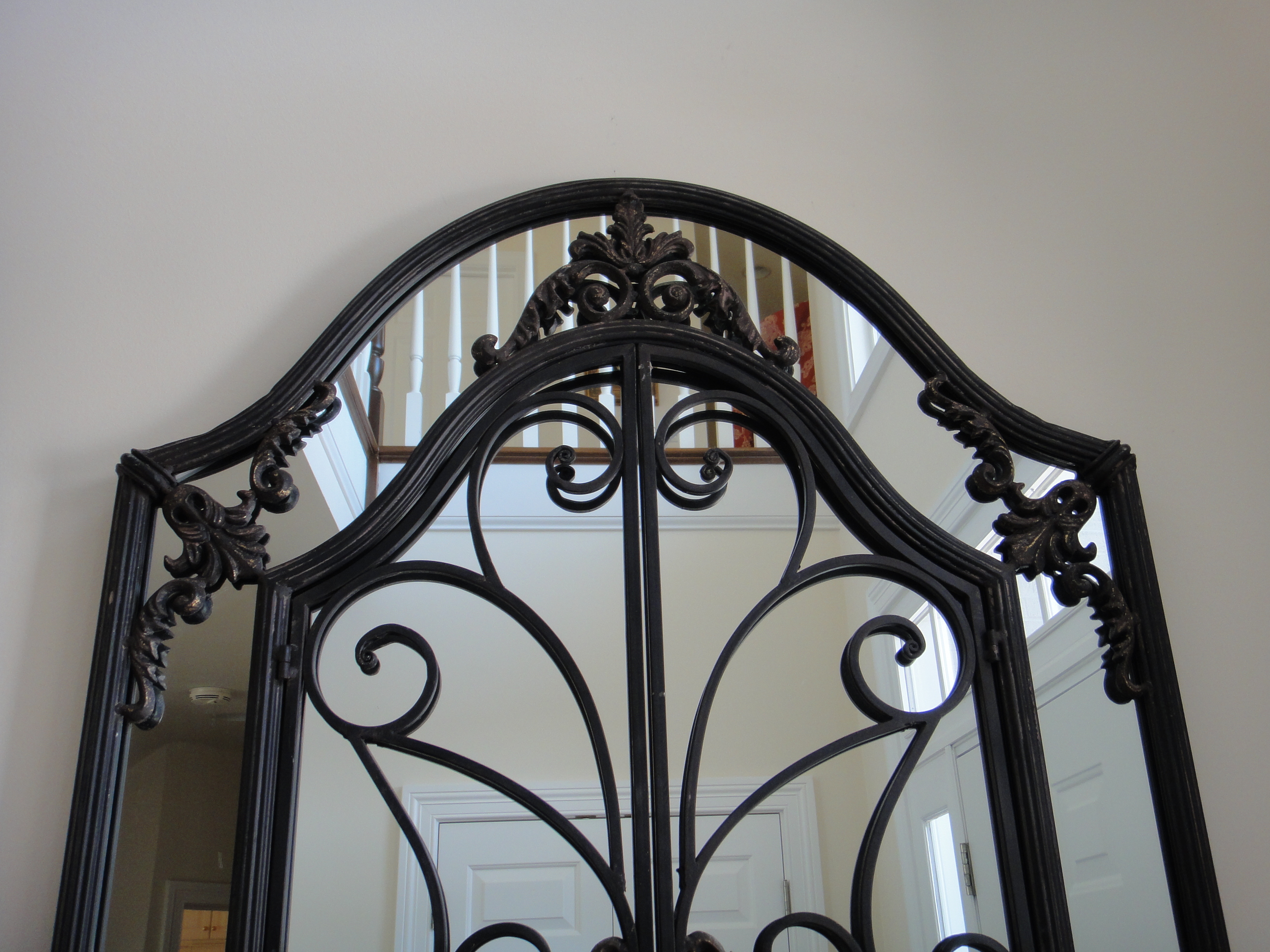 Gorgeous Wrought Iron Foyer Mirror and Console Table