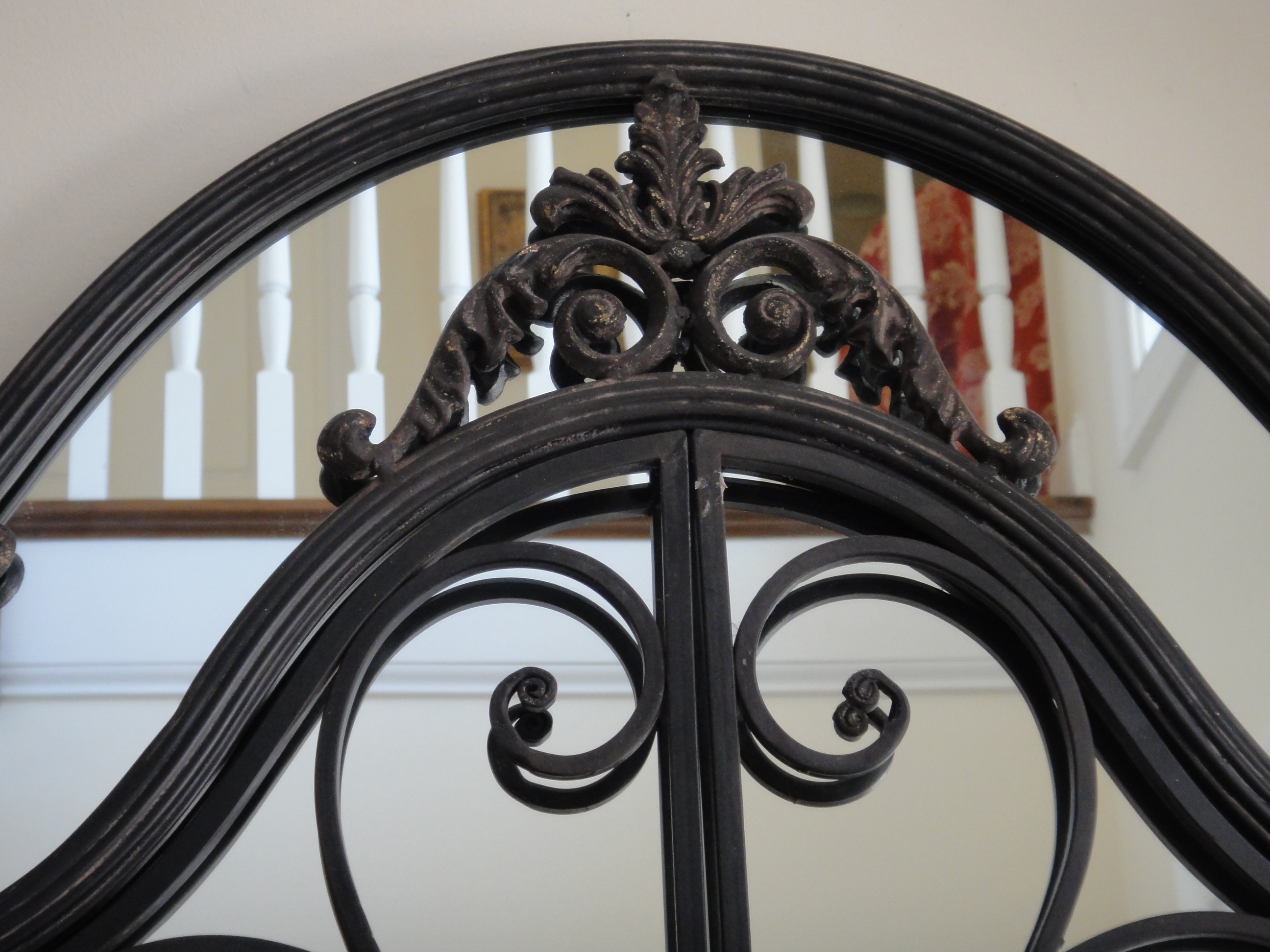 Gorgeous Wrought Iron Foyer Mirror and Console Table