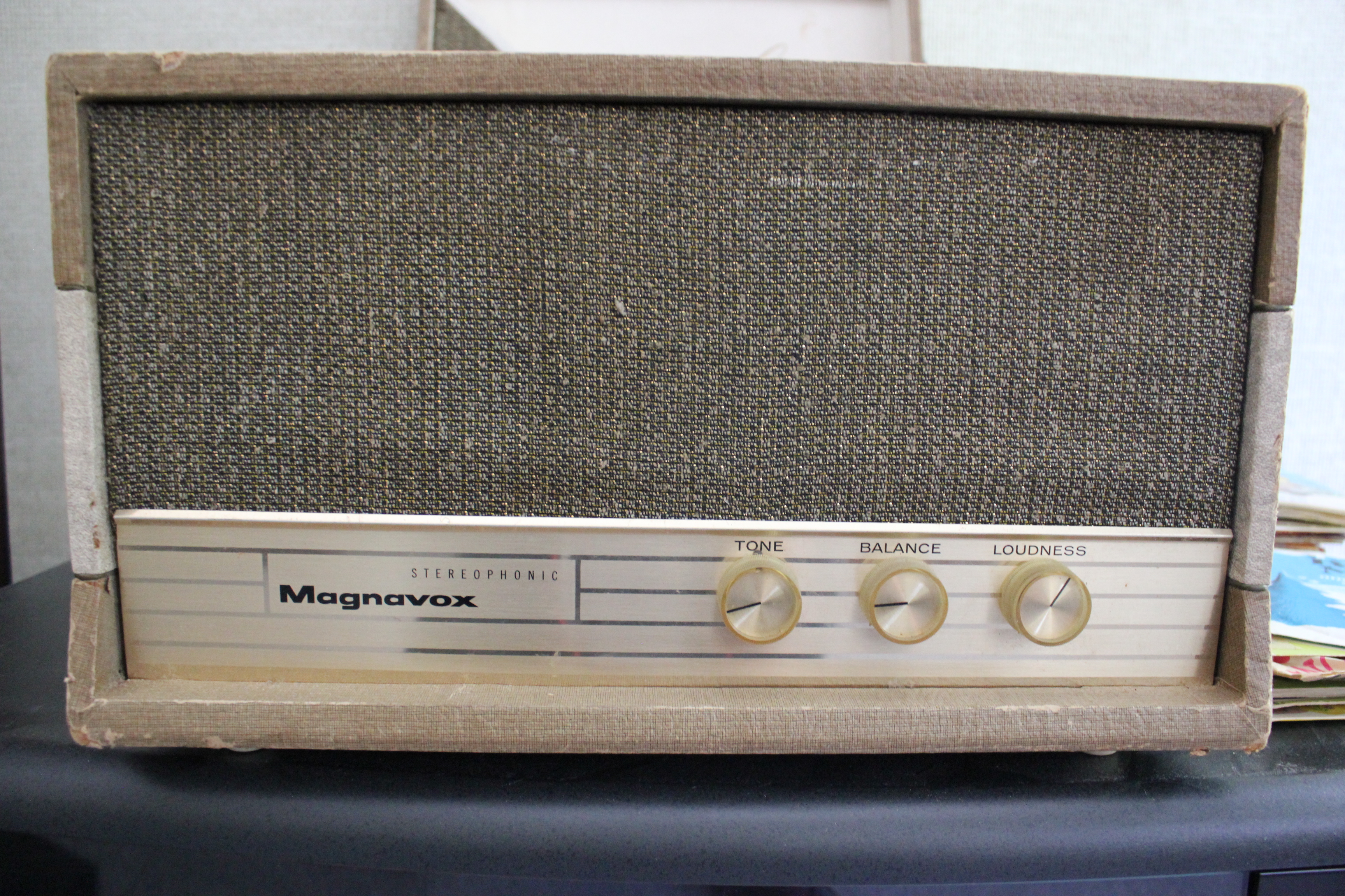 Vintage Magnavox Hero Stereophonic Record Player with Records 