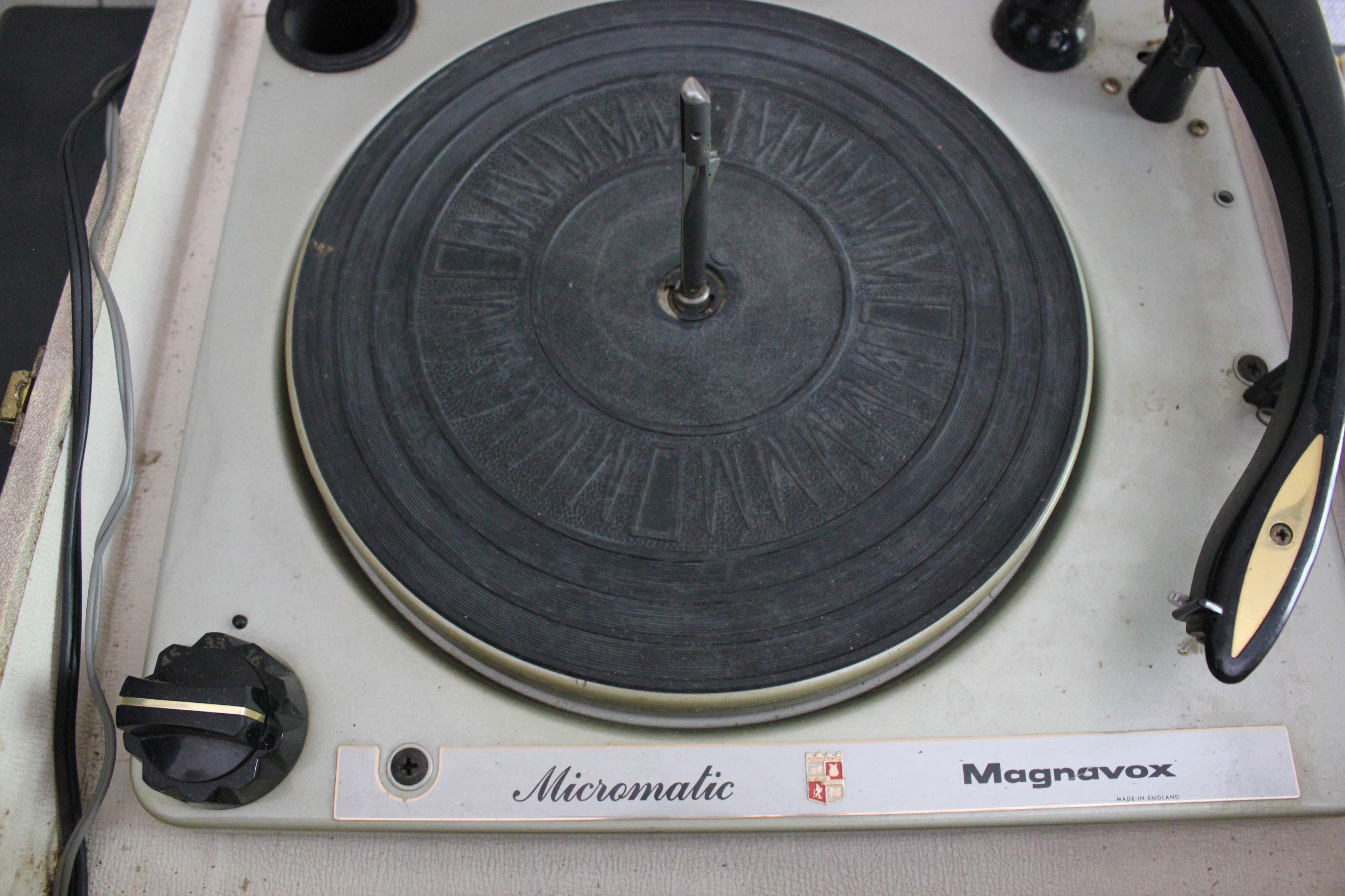 Vintage Magnavox Hero Stereophonic Record Player with Records 