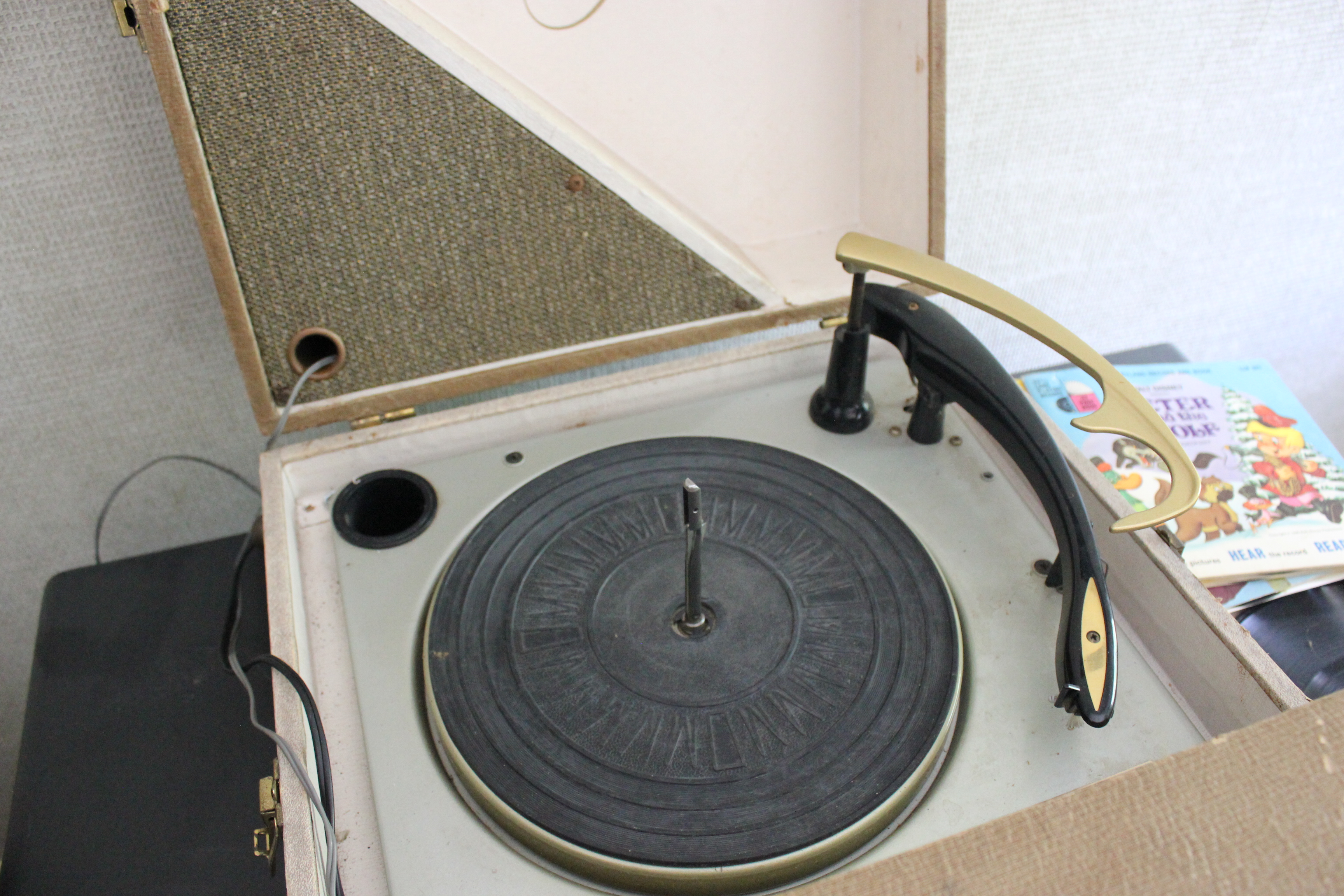 Vintage Magnavox Hero Stereophonic Record Player with Records 