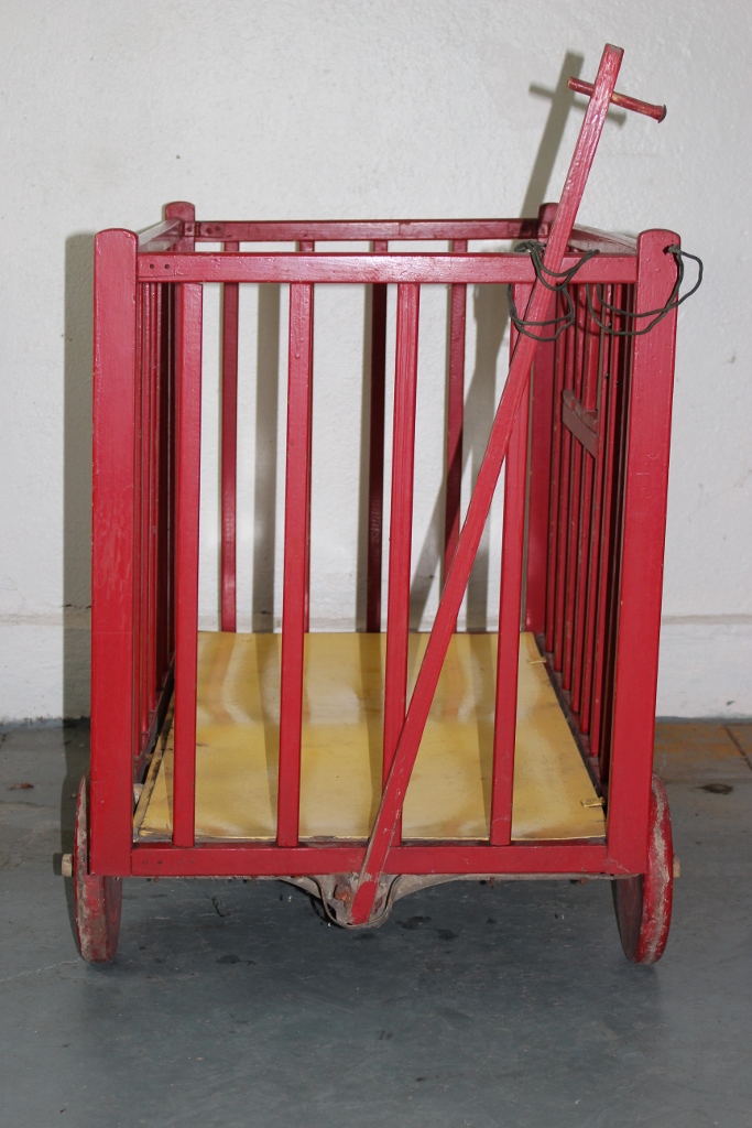 Vintage Red Toy Cart
