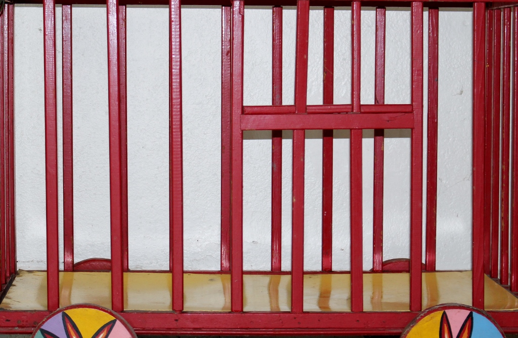 Vintage Red Toy Cart