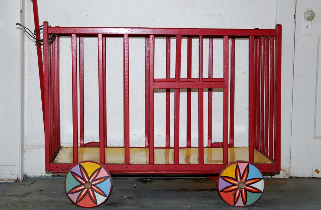Vintage Red Toy Cart