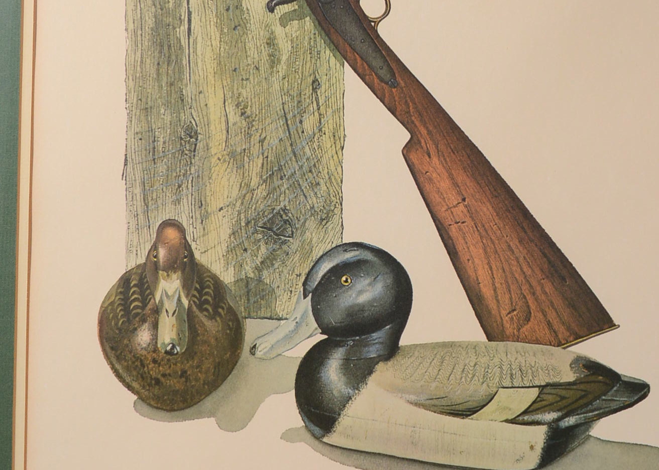 Framed Print by Thomas Cotney Titled "Bluebill Decoys"