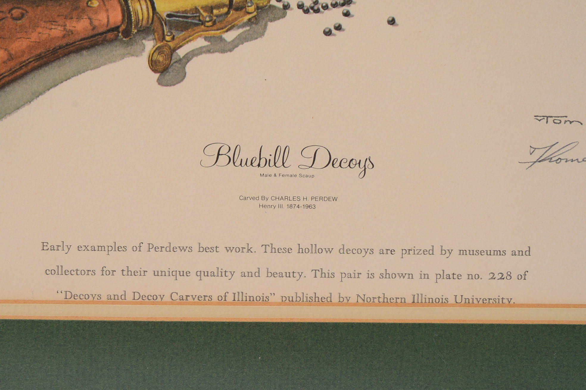 Framed Print by Thomas Cotney Titled "Bluebill Decoys"