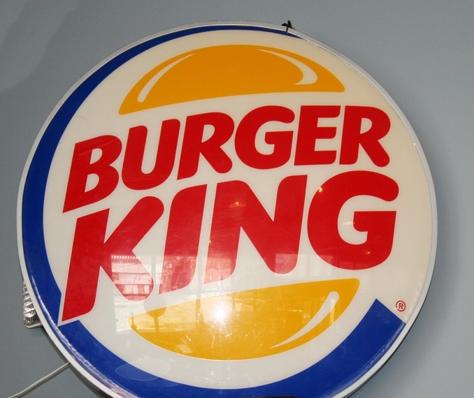 Lighted Burger King Sign