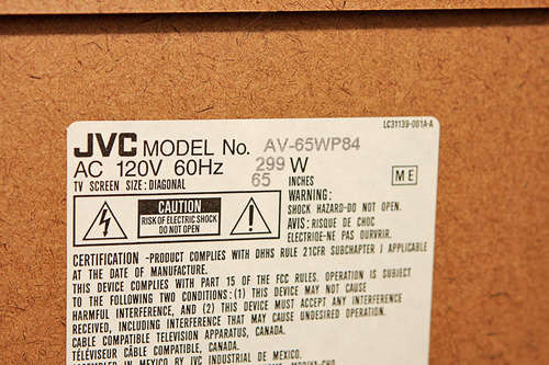 Large Flatscreen JVC I'Art Pro Television Set