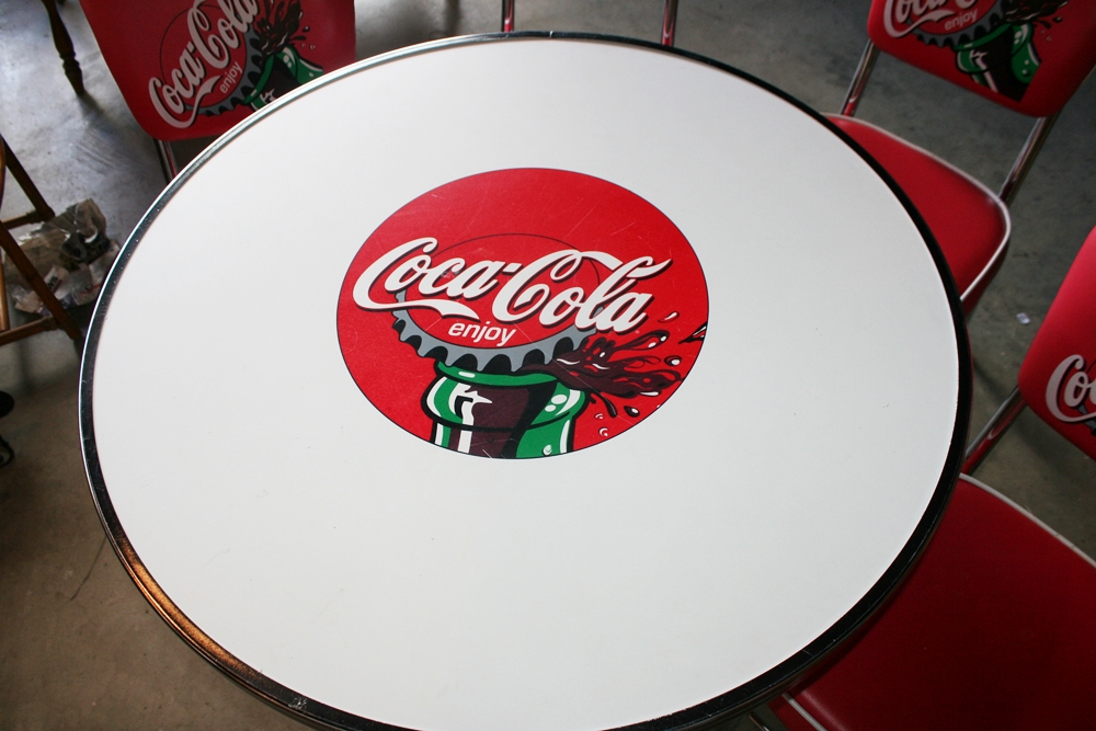 Coca-Cola Soda Table and Four Chairs