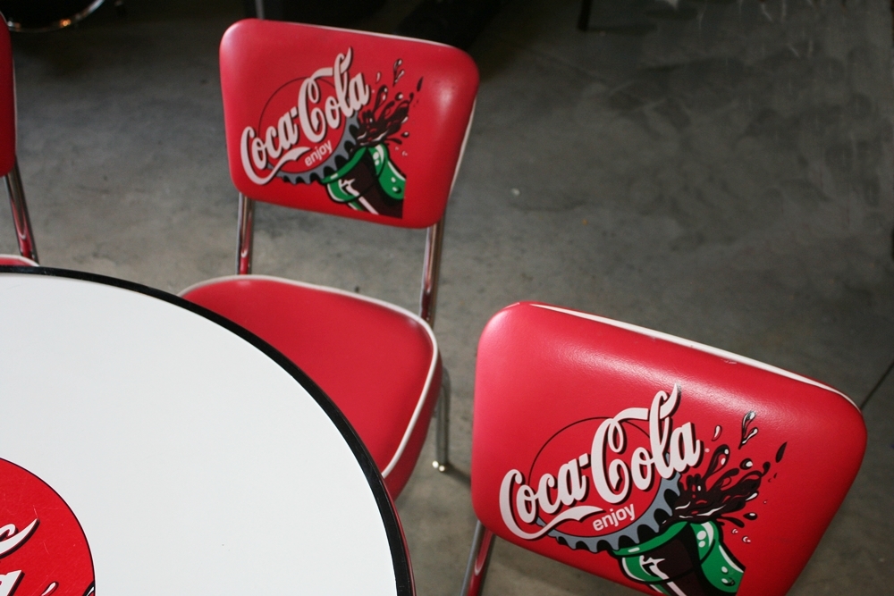 Coca-Cola Soda Table and Four Chairs