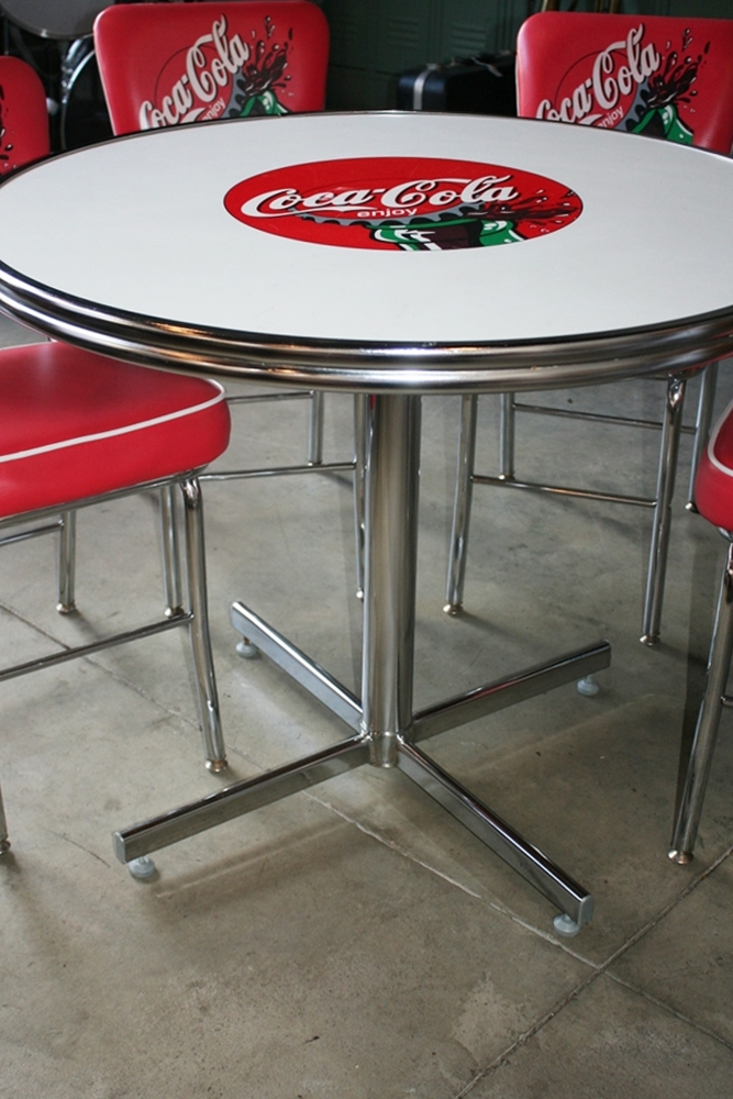 Coca-Cola Soda Table and Four Chairs