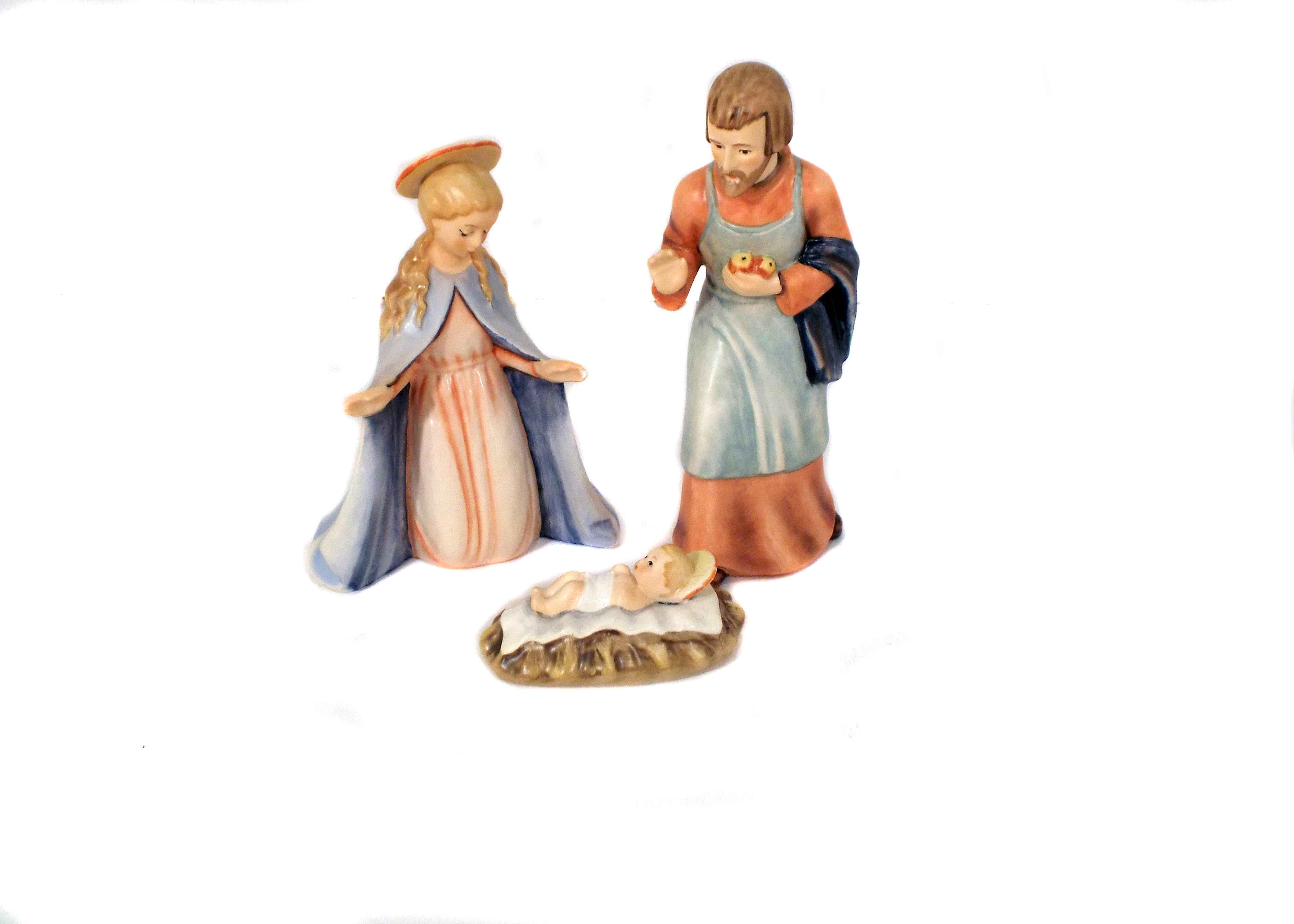 Baby Jesus, Mary and Joseph Hummel Figurines