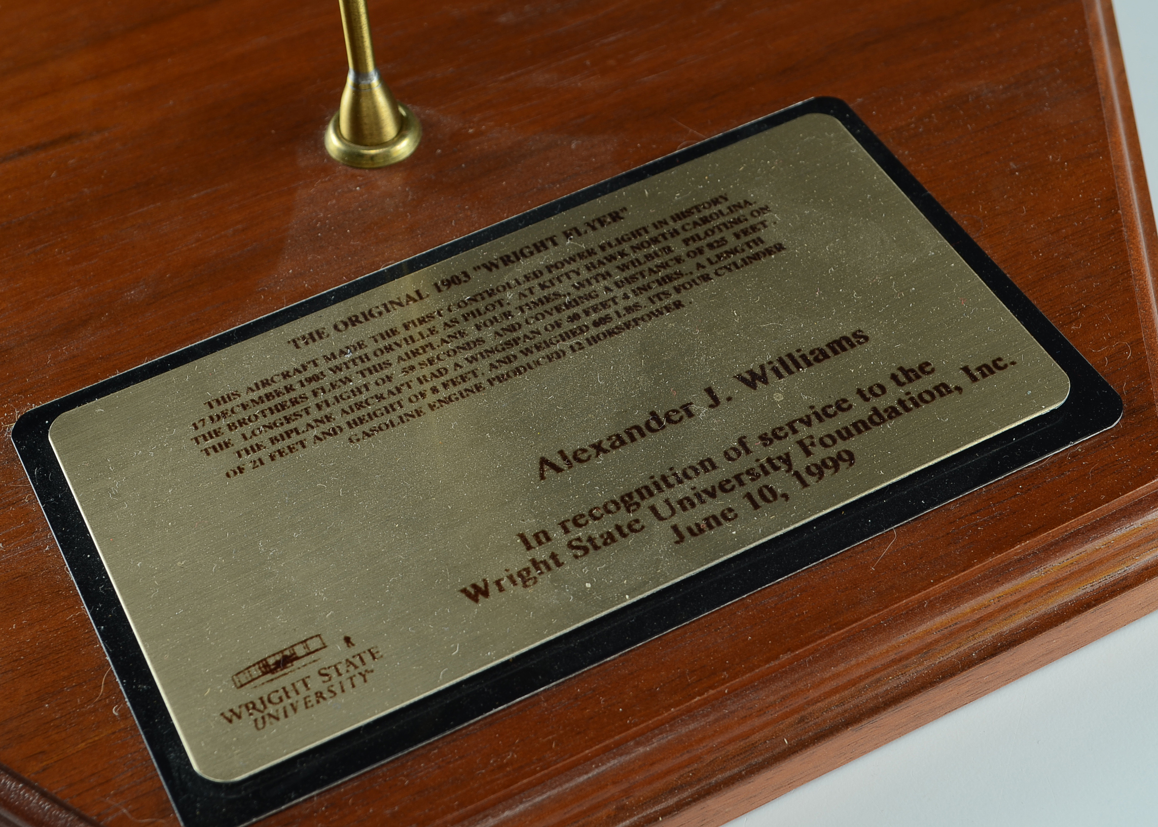 Mounted Wire Model of The Wright Brothers Flyer