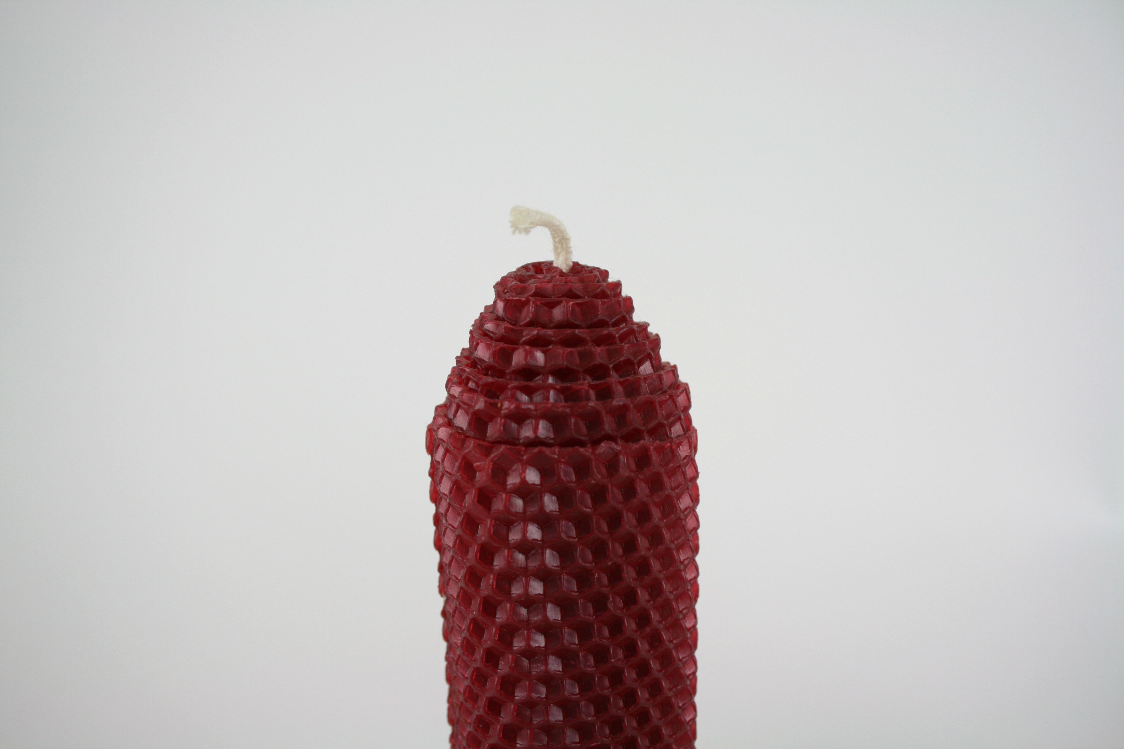 Wall Pocket with Hand Painted Floral Designs and Two Candles