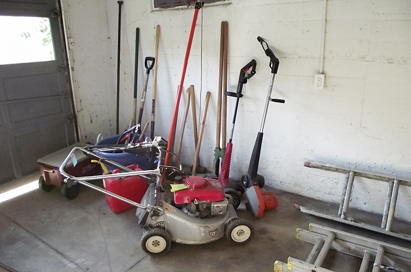 A Jackson Professional Tools Wheelbarrow and Vintage Tools