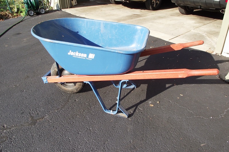 A Jackson Professional Tools Wheelbarrow and Vintage Tools