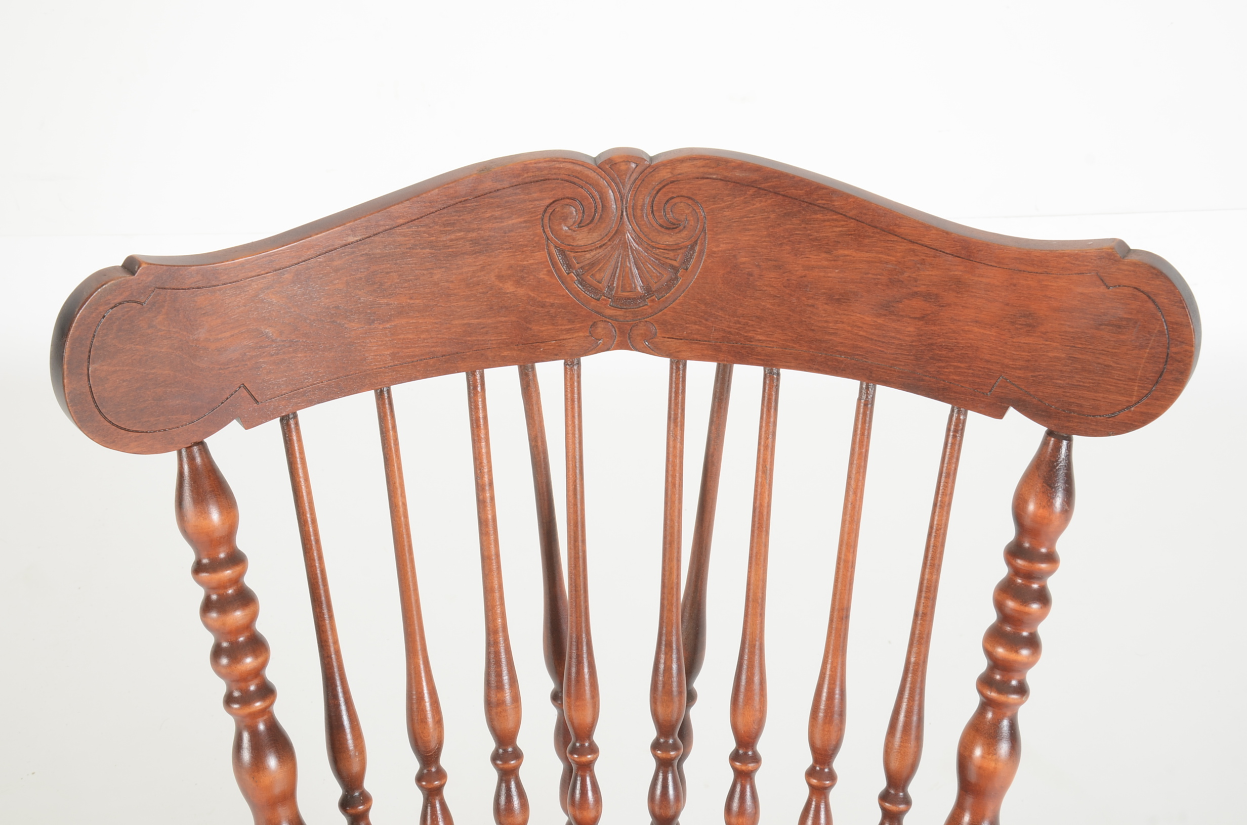 Antique Rocking Chair with Cherry Finish