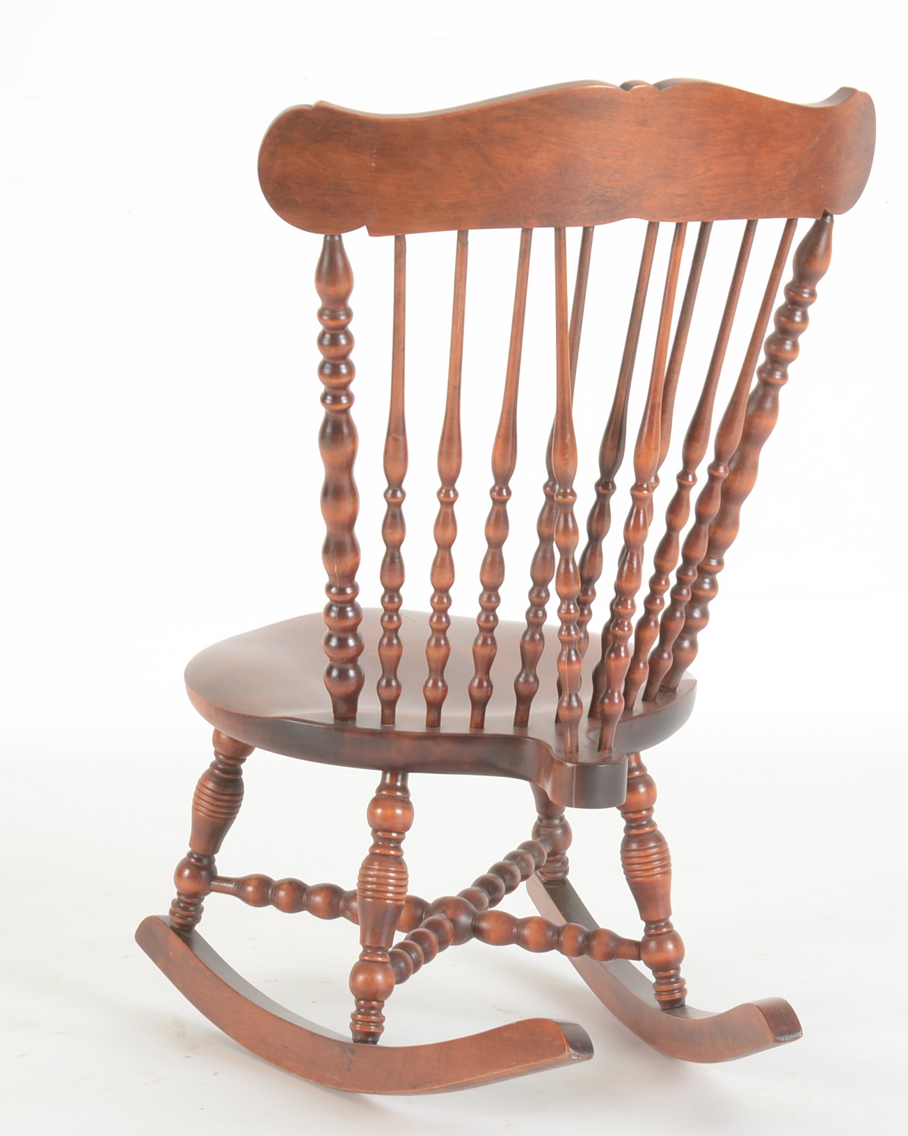 Antique Rocking Chair with Cherry Finish