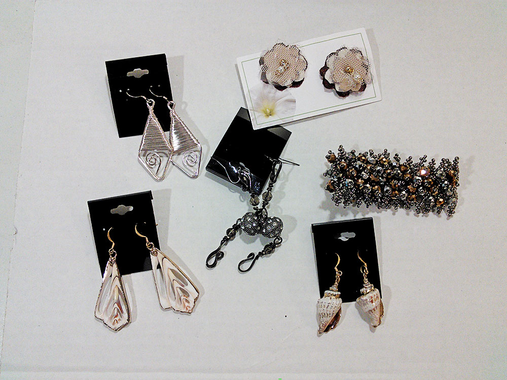 Five Stylish Earrings and Beaded Bracelet 