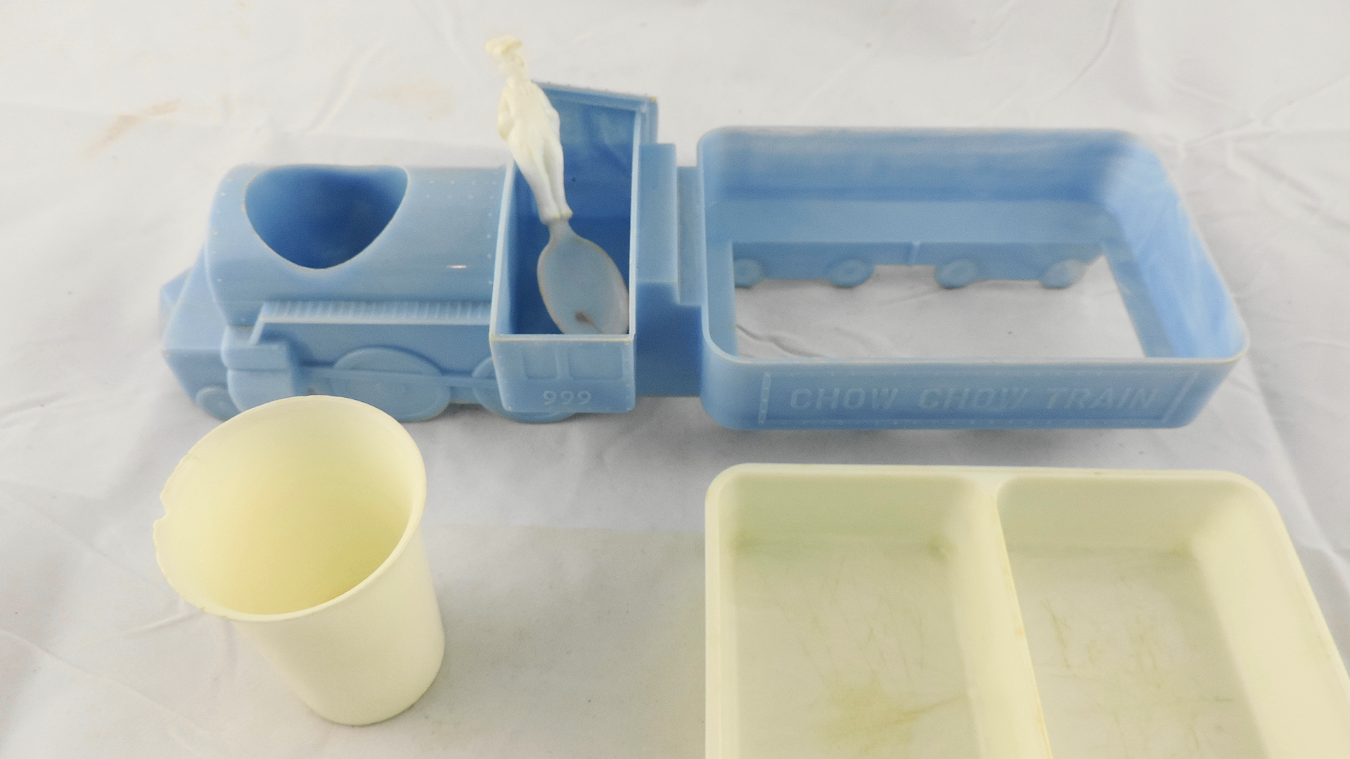 Vintage Baby Books and Chow Chow Train Baby Dish