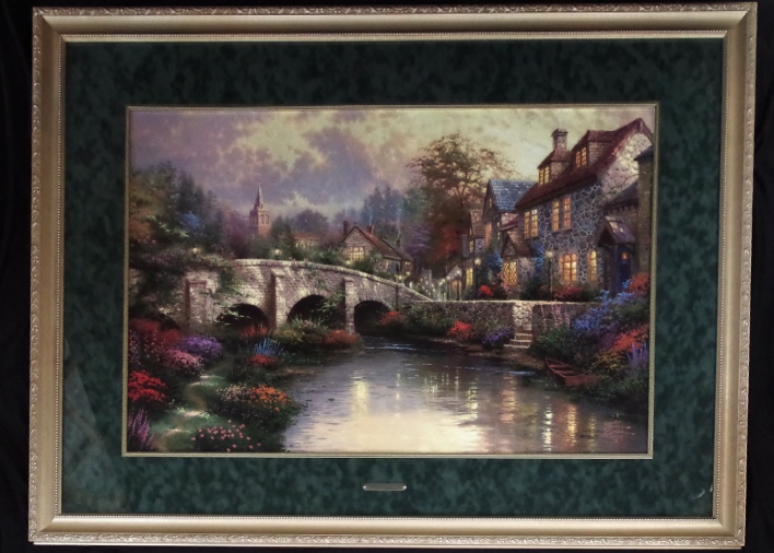 Thomas Kinkade Limited Edition Print 'Cobblestone Brooke'