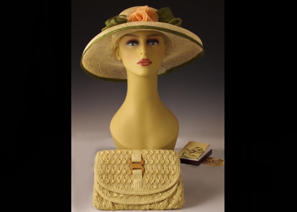 April Cornell Hat with Coordinating Clutch Purse and Wallet
