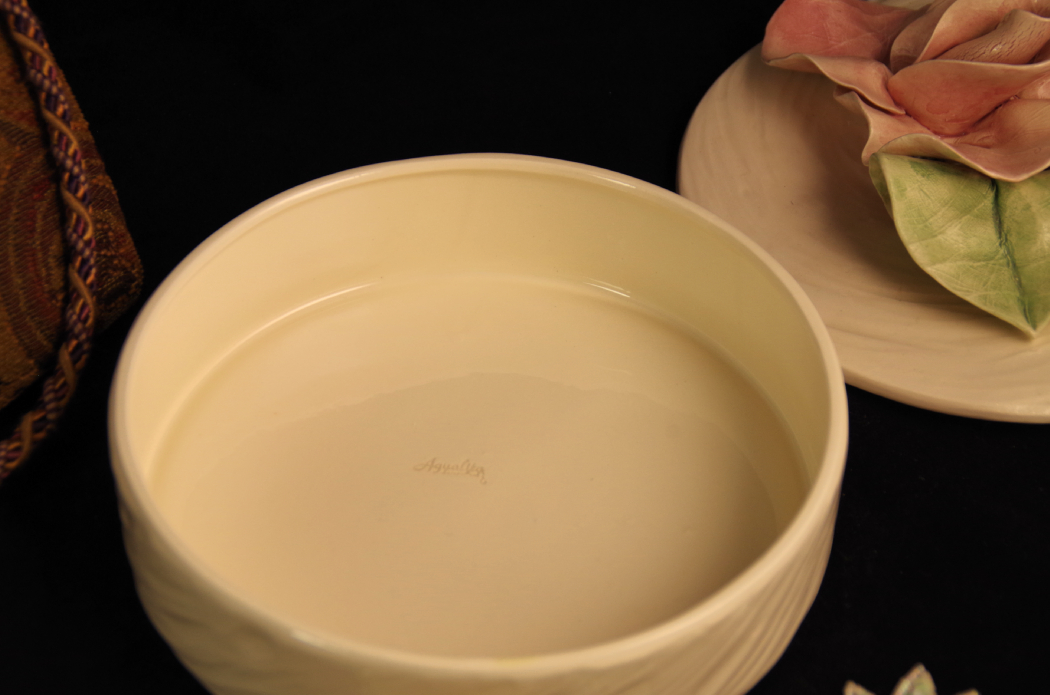 Collection of Costume Jewelry with Carpet Bag Purse & Pottery Box