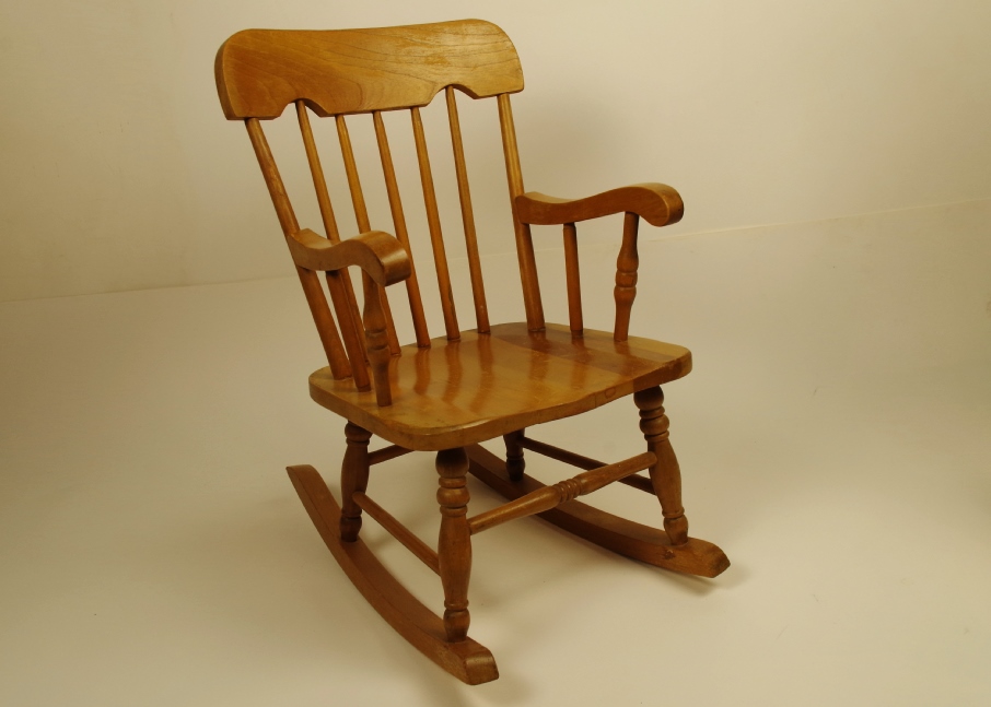 Vintage Child or Doll Size Rocking Chair