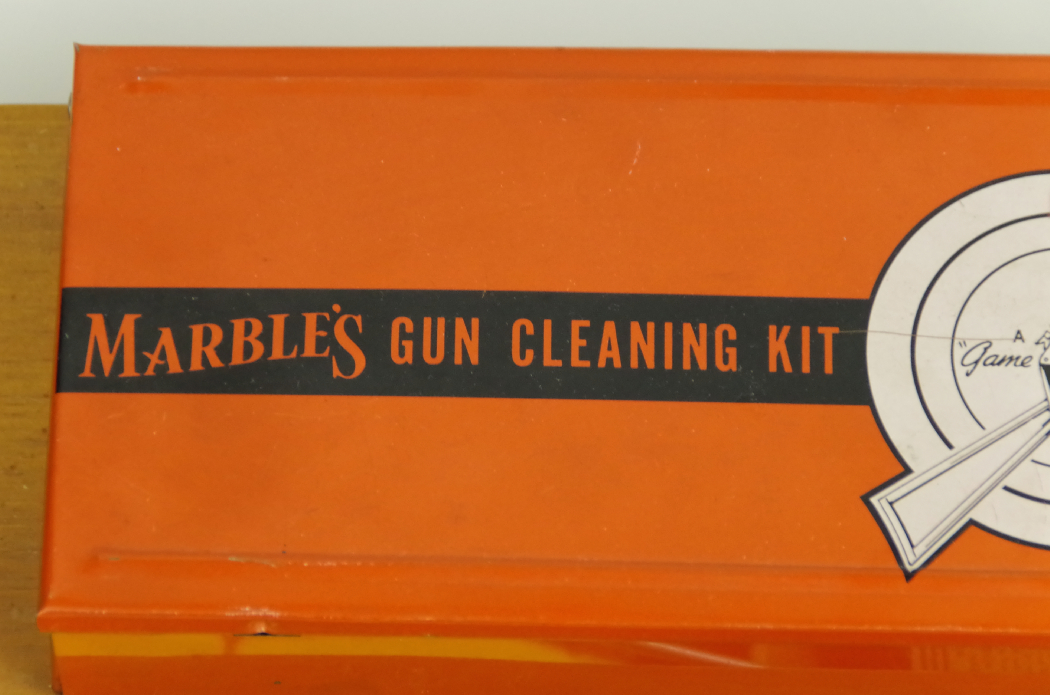 Vintage Locking Gun Rack and Gun Cleaning Supplies