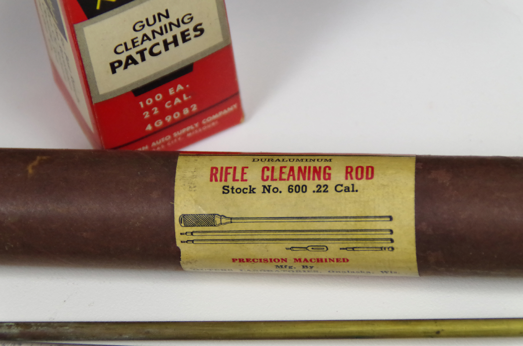 Vintage Locking Gun Rack and Gun Cleaning Supplies