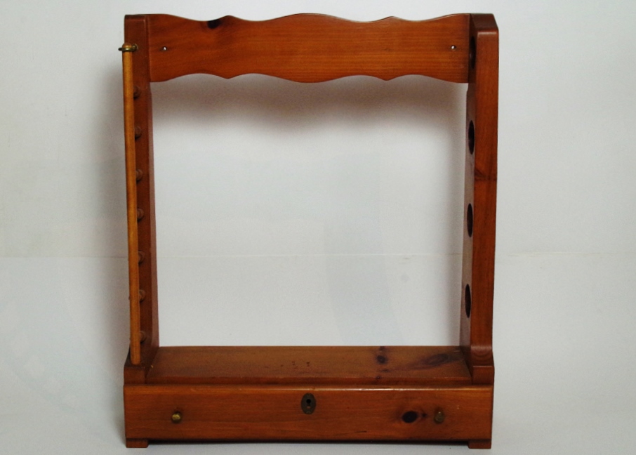Vintage Locking Gun Rack and Gun Cleaning Supplies