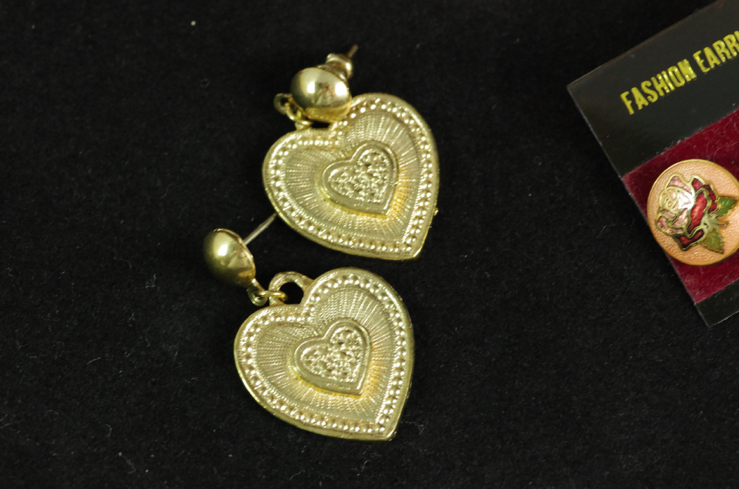 Collection of Costume Jewelry with Carpet Bag Purse & Pottery Box