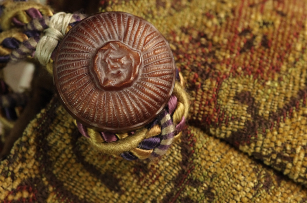 Collection of Costume Jewelry with Carpet Bag Purse & Pottery Box