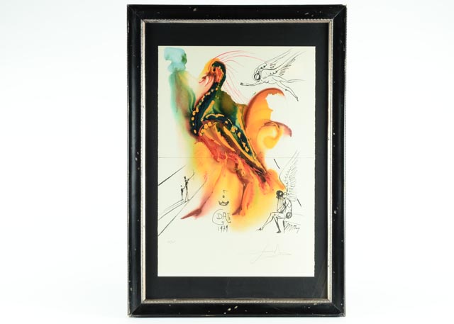 Original Salvador Dali Lithograph "Le Gran Pavon"