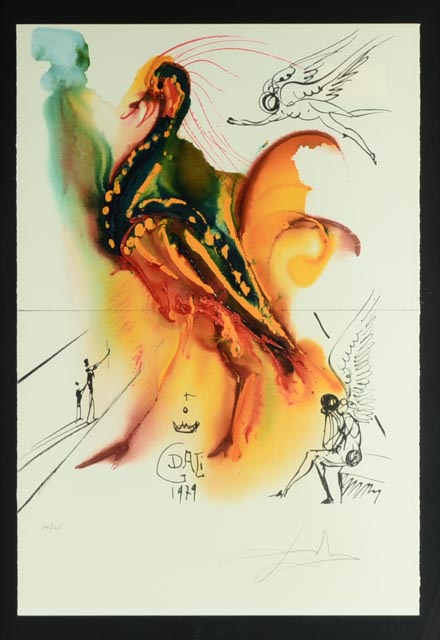 Original Salvador Dali Lithograph "Le Gran Pavon"
