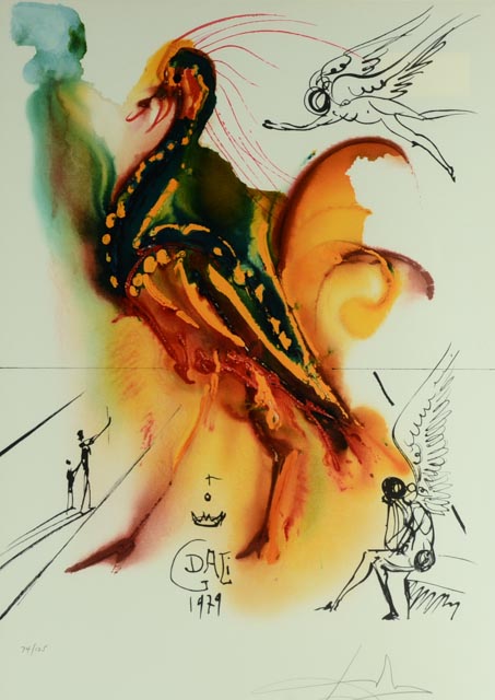 Original Salvador Dali Lithograph "Le Gran Pavon"