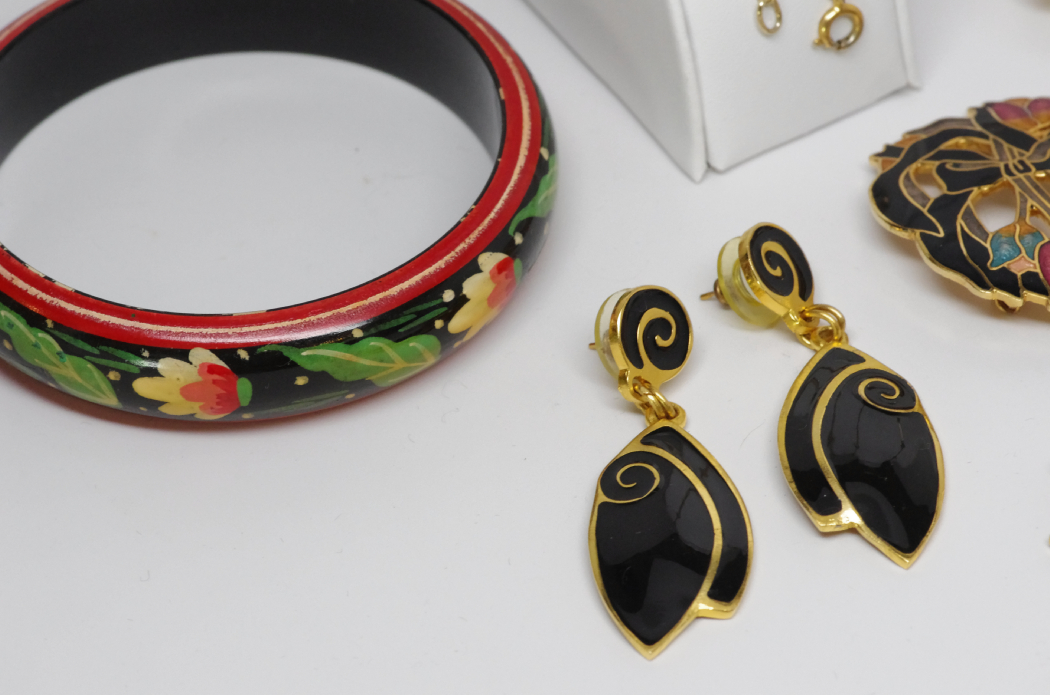 Collection of Cloisonne and Other Fine Costume Jewelry