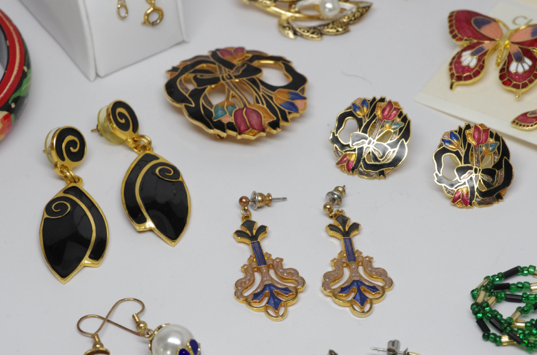 Collection of Cloisonne and Other Fine Costume Jewelry