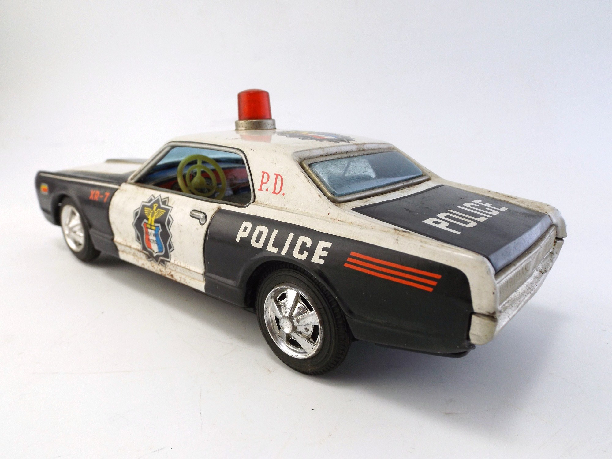 Taiyo Japanese Ford Mercury Cougar Litho Tin Toy Police Car