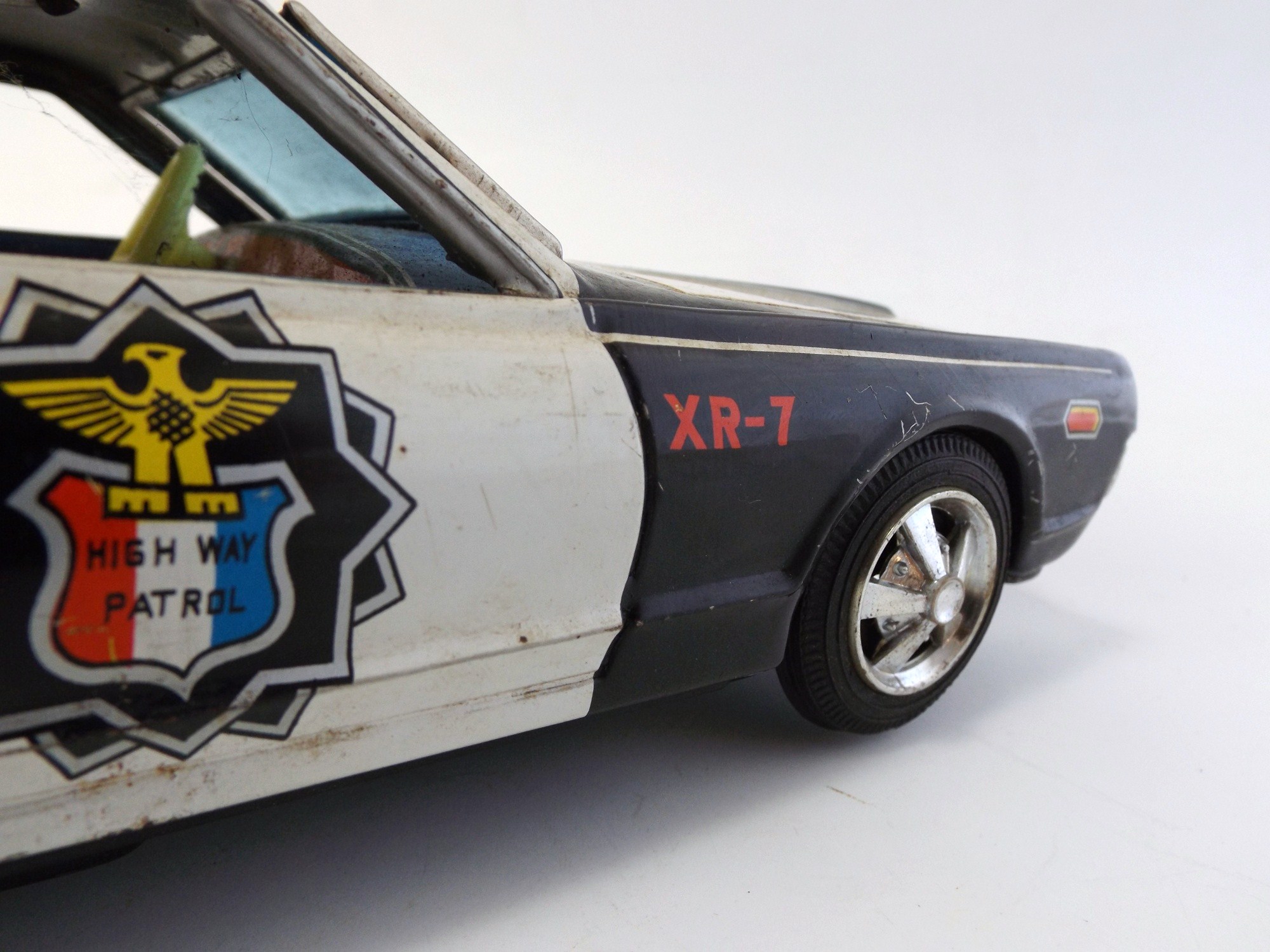 Taiyo Japanese Ford Mercury Cougar Litho Tin Toy Police Car