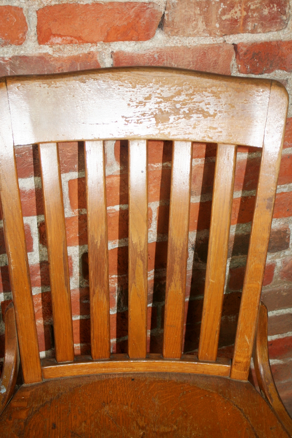 Solid Oak Swivel Desk Chair 