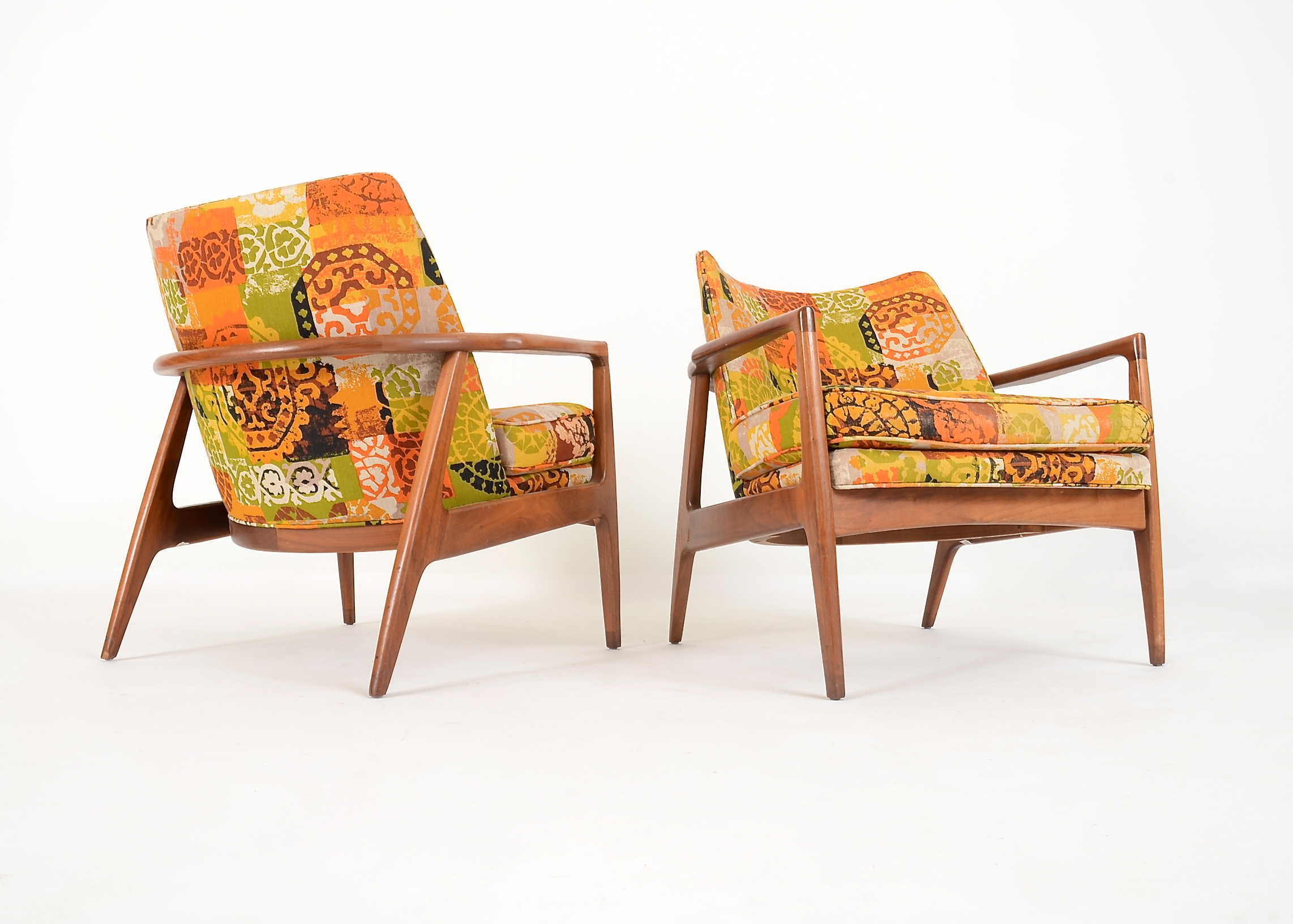 Pair of Patterned Armchairs