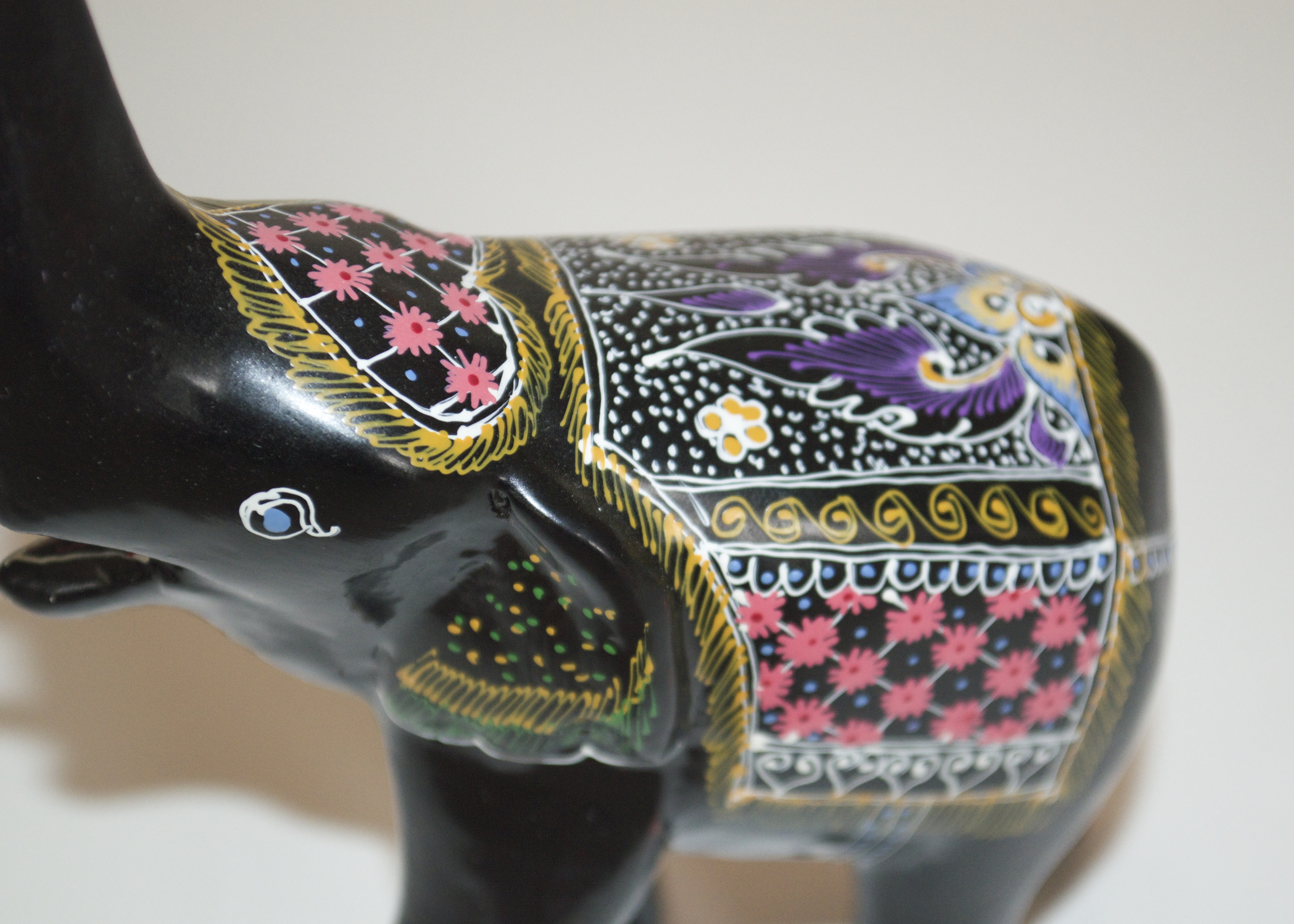 Wooden Elephant Figurines