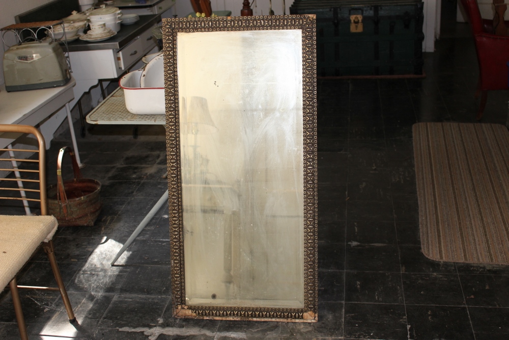 Large Vintage Wooden Mirror