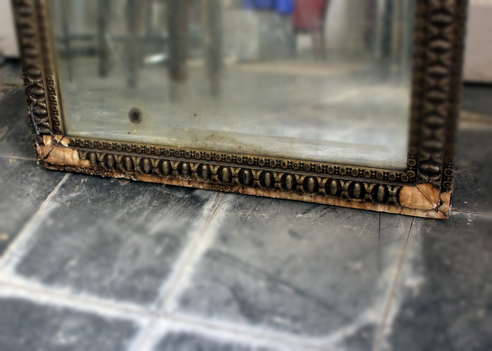 Large Vintage Wooden Mirror