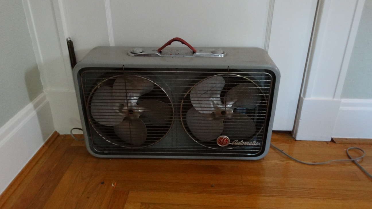 Vintage GE Automatic Double Window Fan